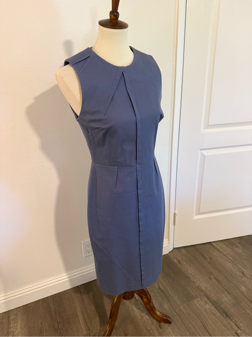 Banana Republic Sleeveless Sheath Dress in Slate Blue